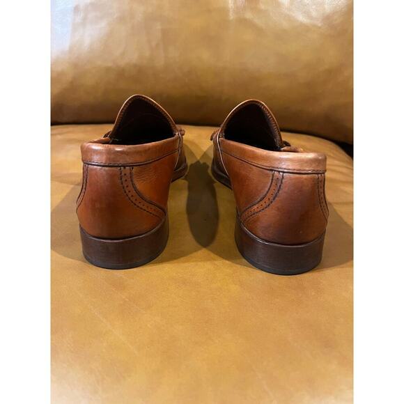 Allen Edmonds Huntington Brown Leather Kiltie Slip On Dress Loafers Mens Sz 9.5 main image 9